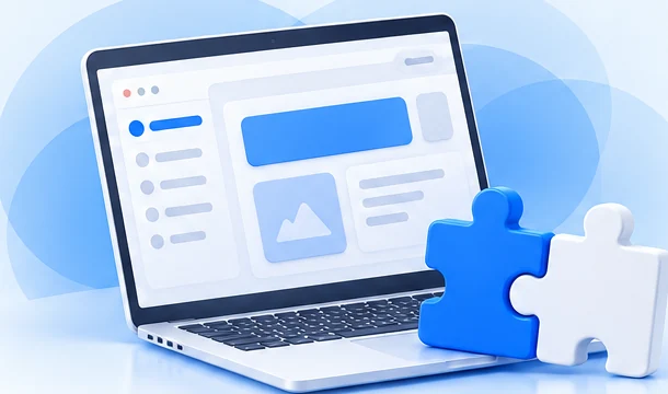 Temsili özel yazılımlı site ve yapboz parçaları