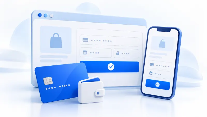 Online Ödeme Nedir? İşletmeler İçin Dijital Ödeme Rehberi konusunu anlatan kapak çizimi