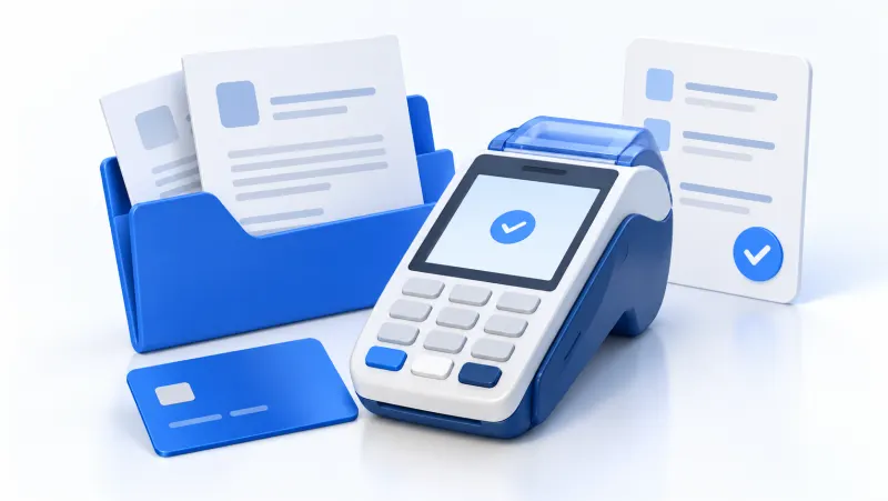 POS Cihazı Nasıl Alınır? Başvuru Şartları ve Süreç konusunu anlatan kapak çizimi