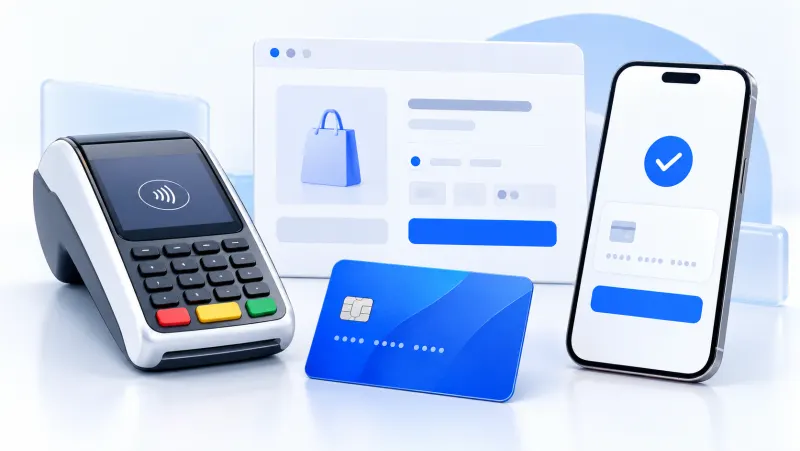 POS Nedir? Fiziksel, Sanal ve Mobil POS Karşılaştırması konusunu anlatan kapak çizimi