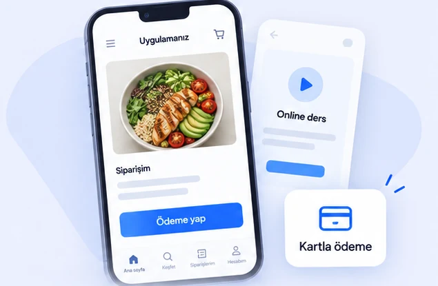 Temsili mobil uygulama: sipariş ve kartla ödeme