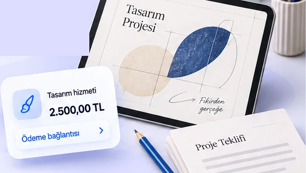 Temsili: tasarım hizmeti için ödeme bağlantısı